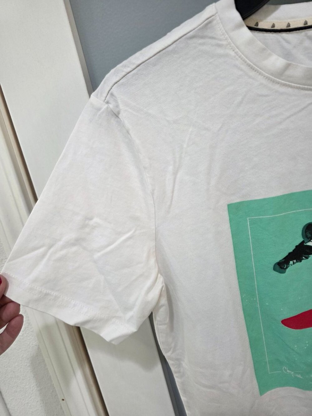 RP Zone White Snowboard Graphic T-Shirt – Men’s Small‎ Short Sleeve - Picture 3 of 7